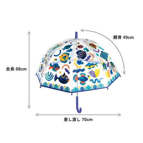 全長は約68cm。差し渡しは約70㎝。親骨は約49㎝です。